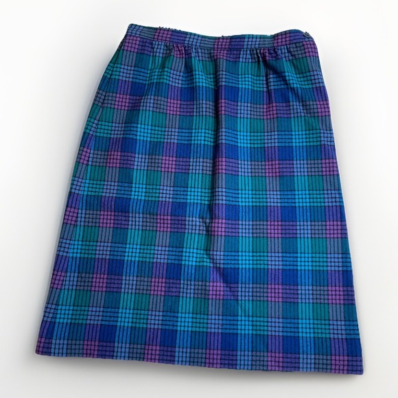 Pendleton Dresses & Skirts - Pendleton Plaid Wool‎ Skirt Size 10 Lined Made In USA  Aline Midi Pencil Preppy